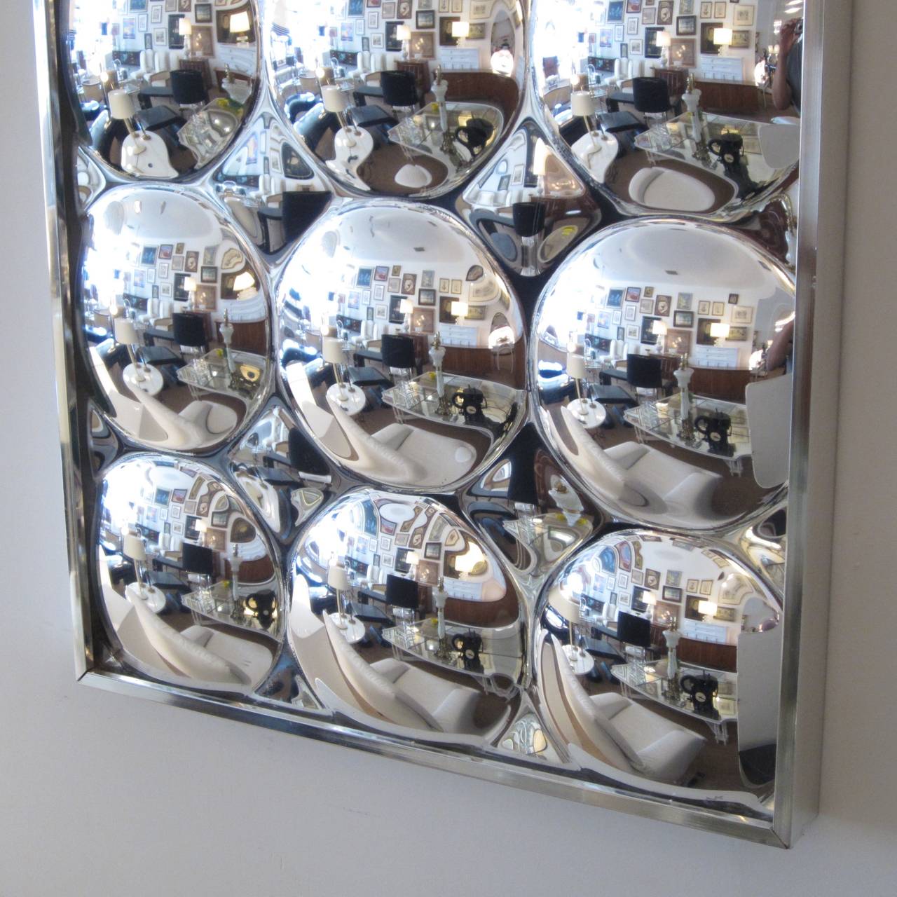 American Pop Art Plexi Bubble Mirror For Sale