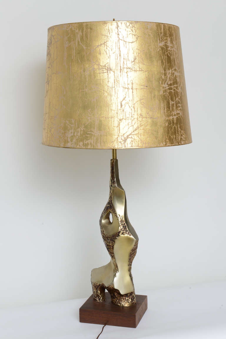 Maurizio Tempestini Mid Century Brutalist Brass Torso Lamp 2