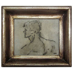 Painted Male Figure on Canvas by Van