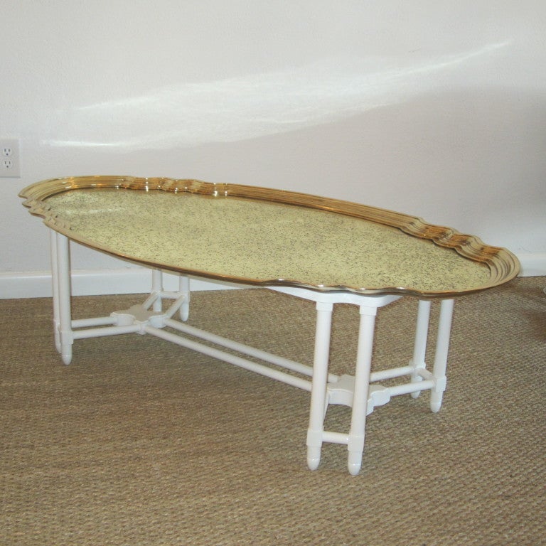 Baker Brass and Lacquered Cocktail/Tray Table