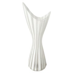 Ribbed Cased Crystal Vase by Pukeberg
