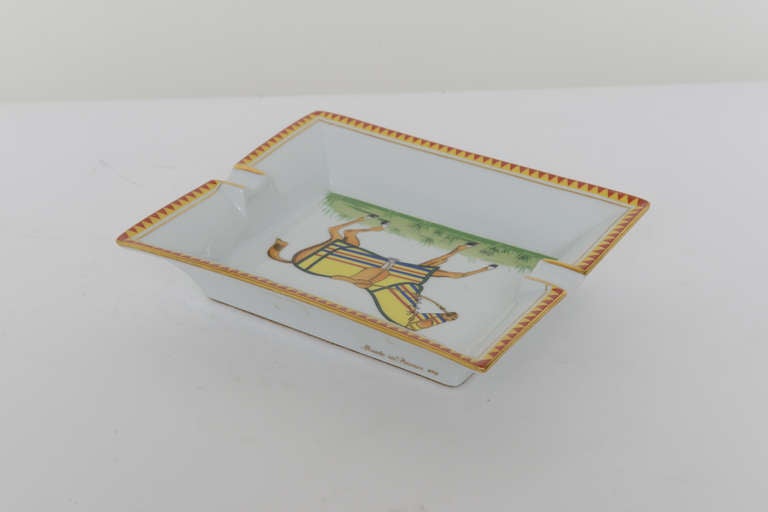 20th Century Hermes Equestrian Ashtray Dish