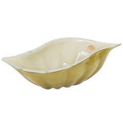 Alfredo Barbini Handblown Murano Glass Centerpiece Bowl 