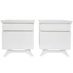 Pair of 1950's Flared Leg Side Tables