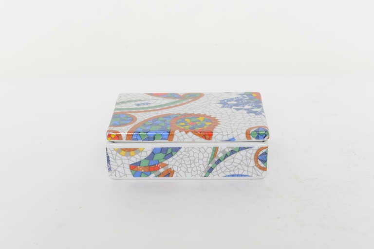 20th Century Antoni Gaudi Original Design Ceramic Lidded Box Signed