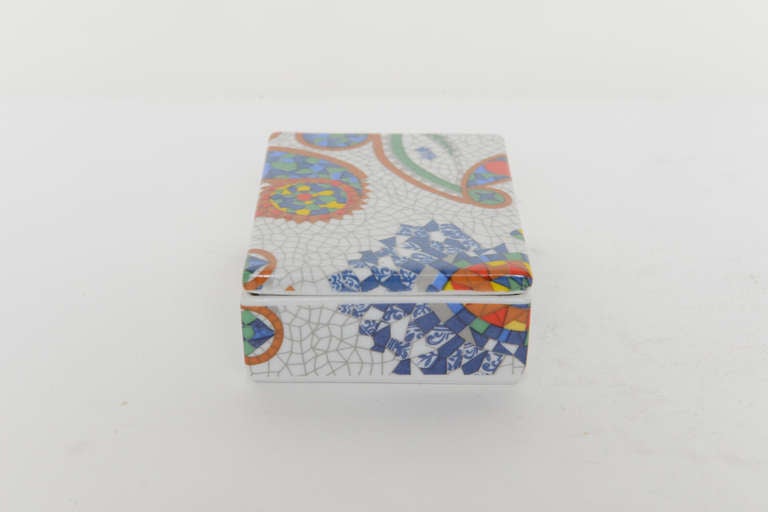 Antoni Gaudi Original Design Ceramic Lidded Box Signed 2