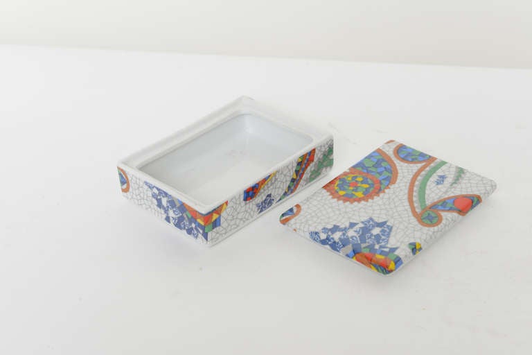Antoni Gaudi Original Design Ceramic Lidded Box Signed 4