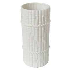 Vintage Spanish Ceramic Bamboo Design Umbrella Stand