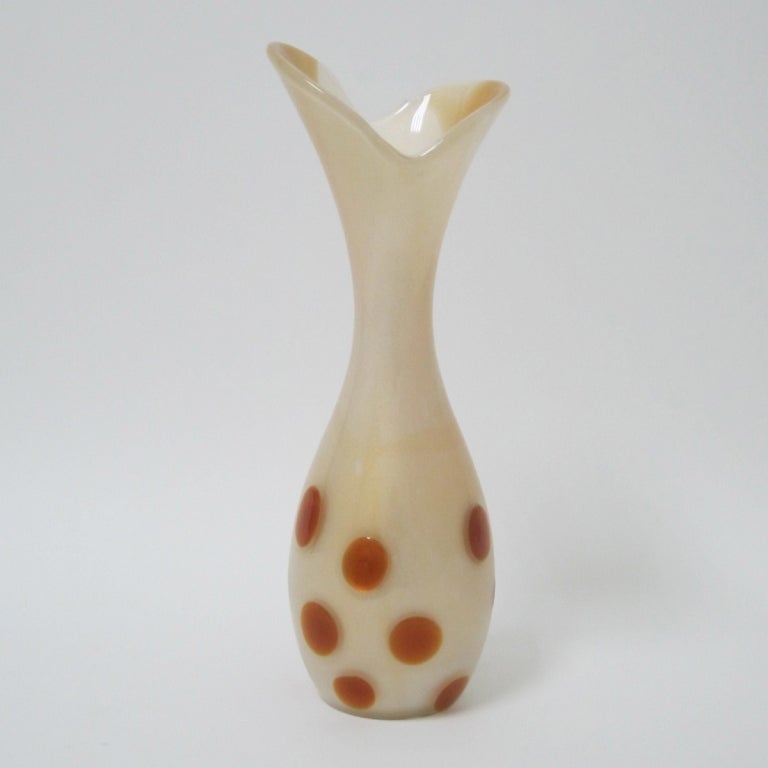 AVEM Barbini Glass Vase with Raised Dots