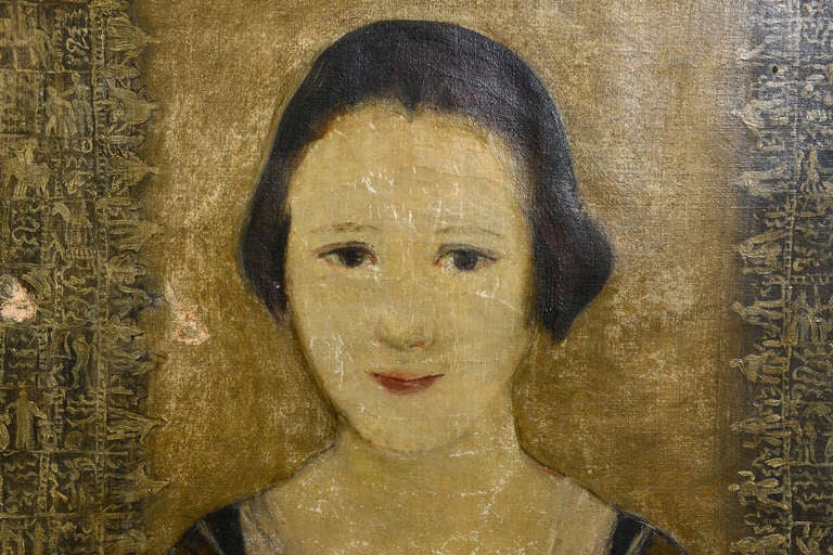 American Helen Painting, 1920 by Alice Riddle Kindler For Sale