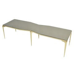 Cinched Brass Cocktail Table by Doug & Gene Meyer