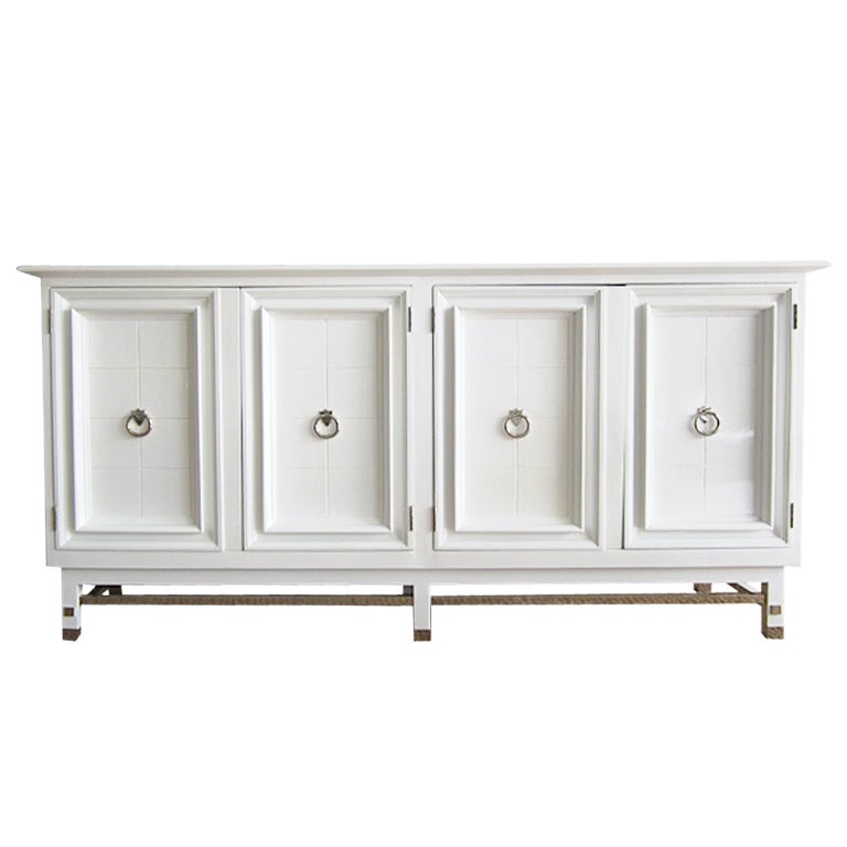 Mastercraft Lacquered & Silvered Credenza