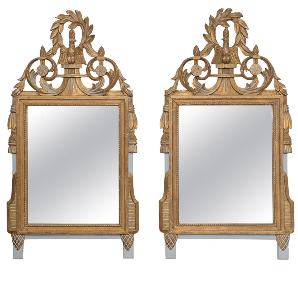 Pair of 18th Century French Louis XVI Marriage Mirrors at 1stDibs