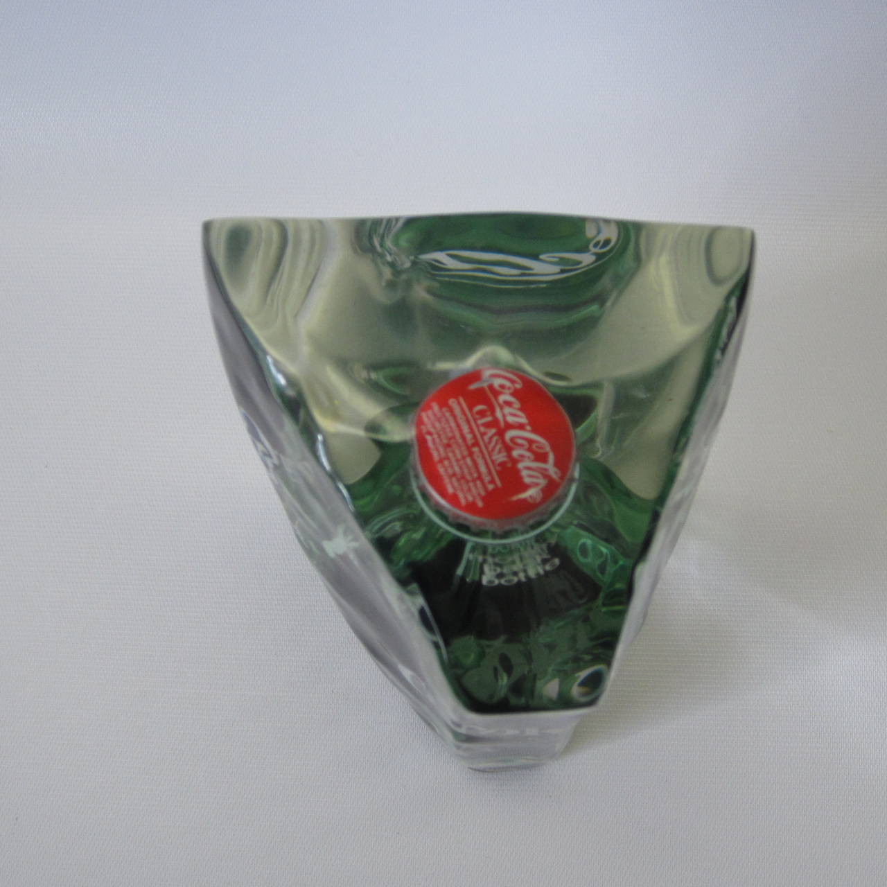 Pop-Art Sculpture of Original Coca-Cola Bottle Encased in Molten Lucite In Excellent Condition For Sale In Miami, FL