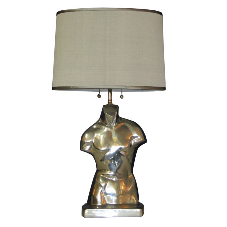 Metal Torso Lamp For Sale
