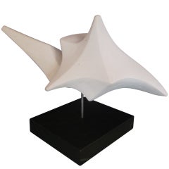 Abstract Mounted Plaster Sculpture, Signed and Dated