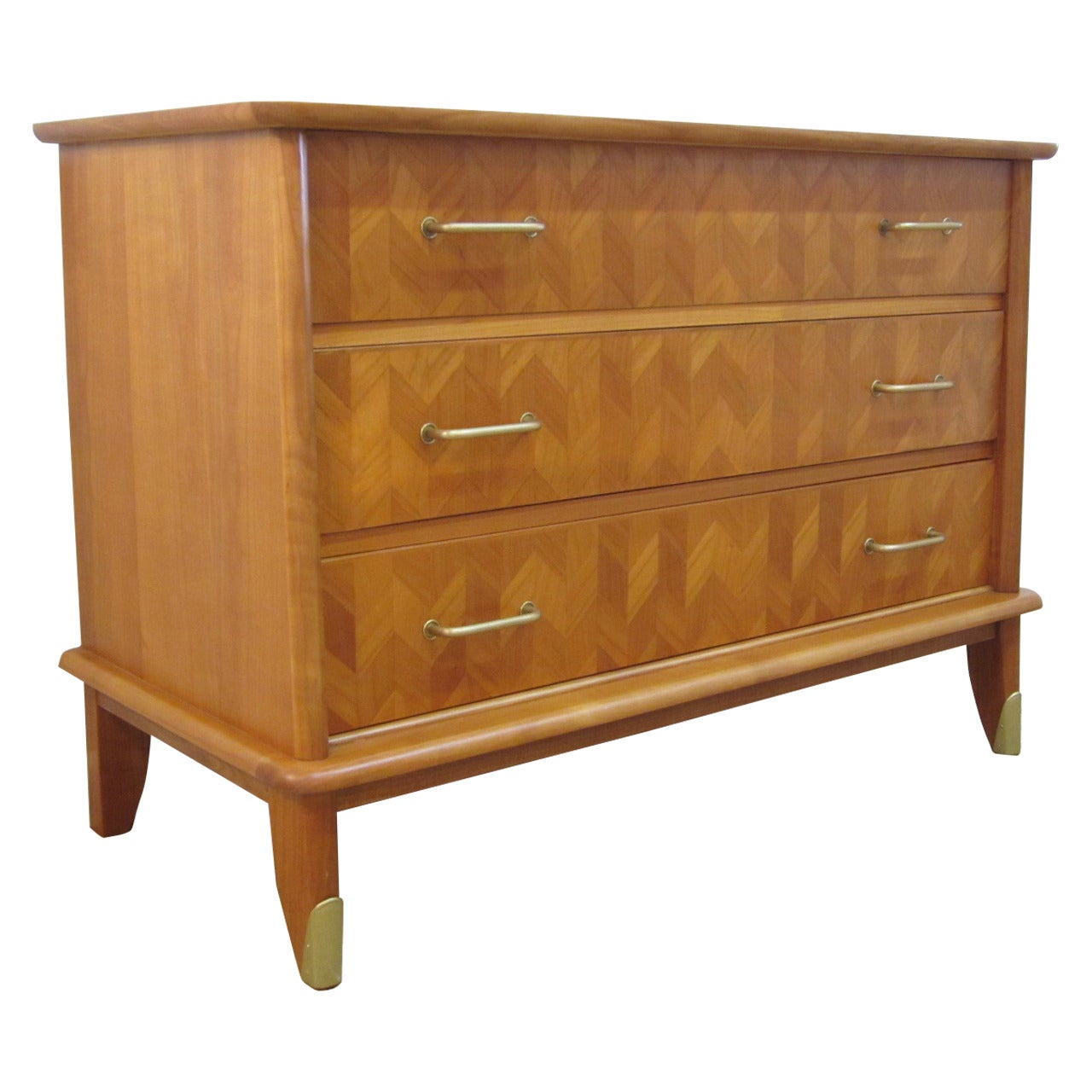 Parquetry Chest of Drawers, France, 1960s For Sale