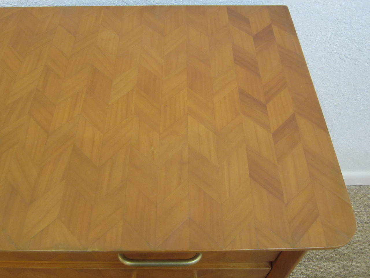 Parquetry Chest of Drawers, France, 1960s In Good Condition For Sale In Miami, FL
