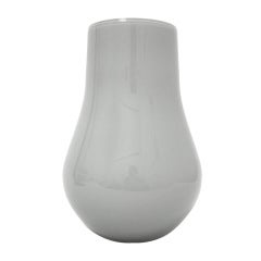 Italian Grey Cased Glass Vase, Riekes Crisa