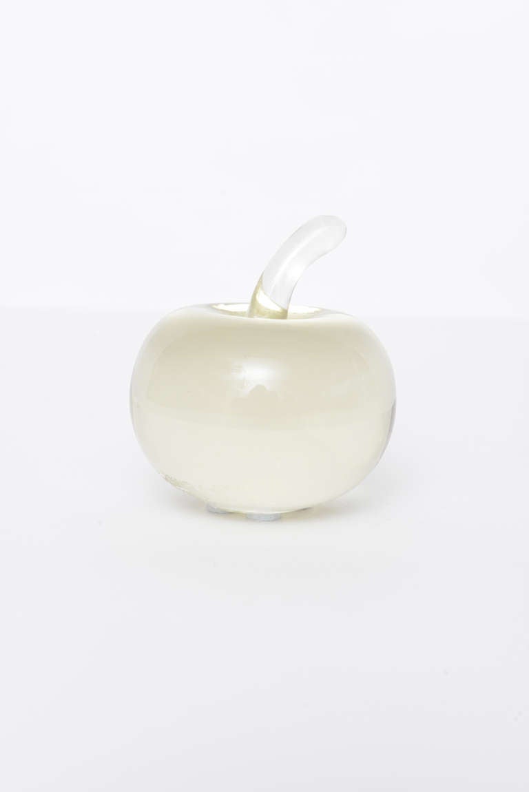 Italian Murano Glass Apple Paperweight