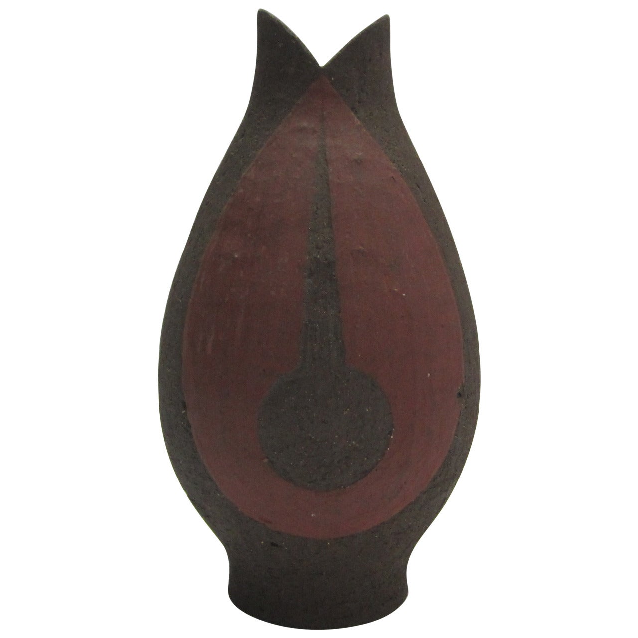 Danish Textured Ceramic Vase For Sale