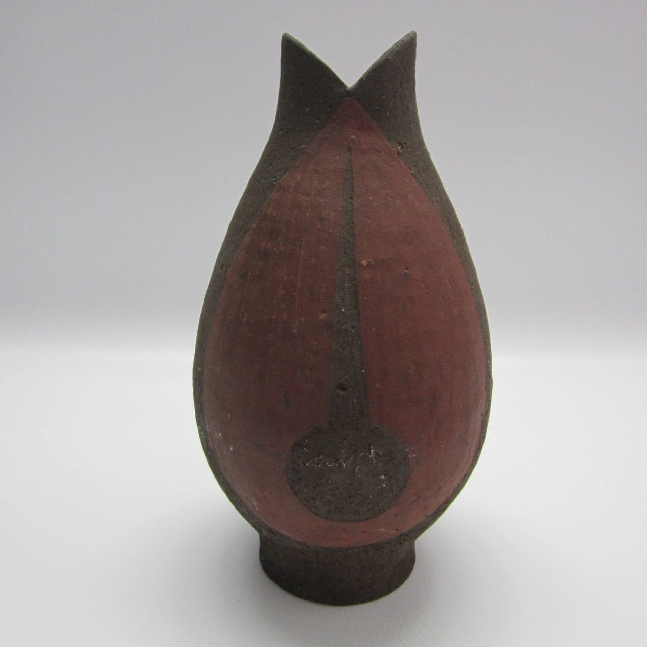 20th Century Danish Textured Ceramic Vase For Sale