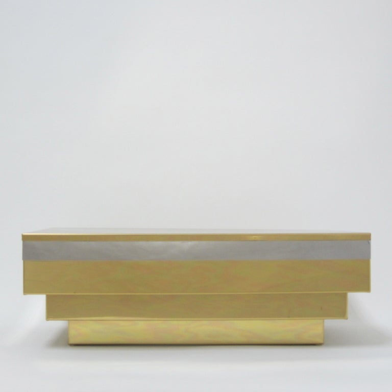 C. Jere Brass & Steel Wall Shelf