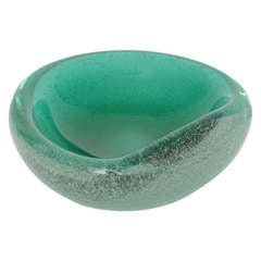 Archimede Seguso Hand Blown Murano Glass Dish