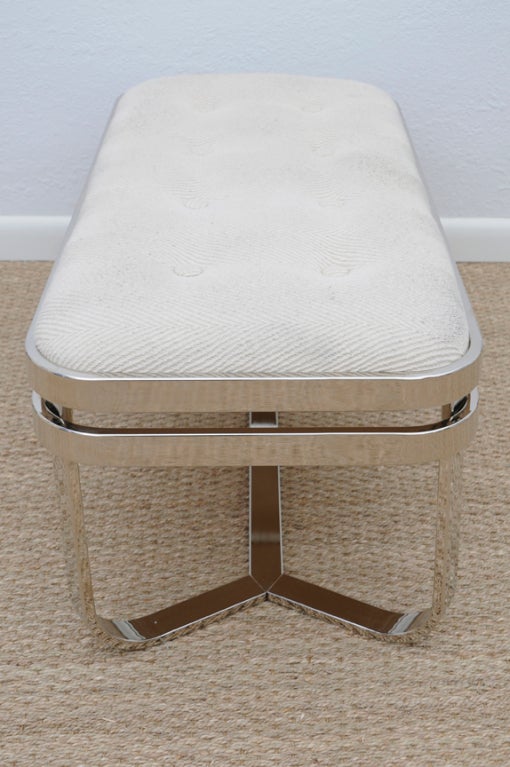 American Thick Banded Polished Nickel Bench