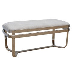 Thick Banded Polished Nickel Bench