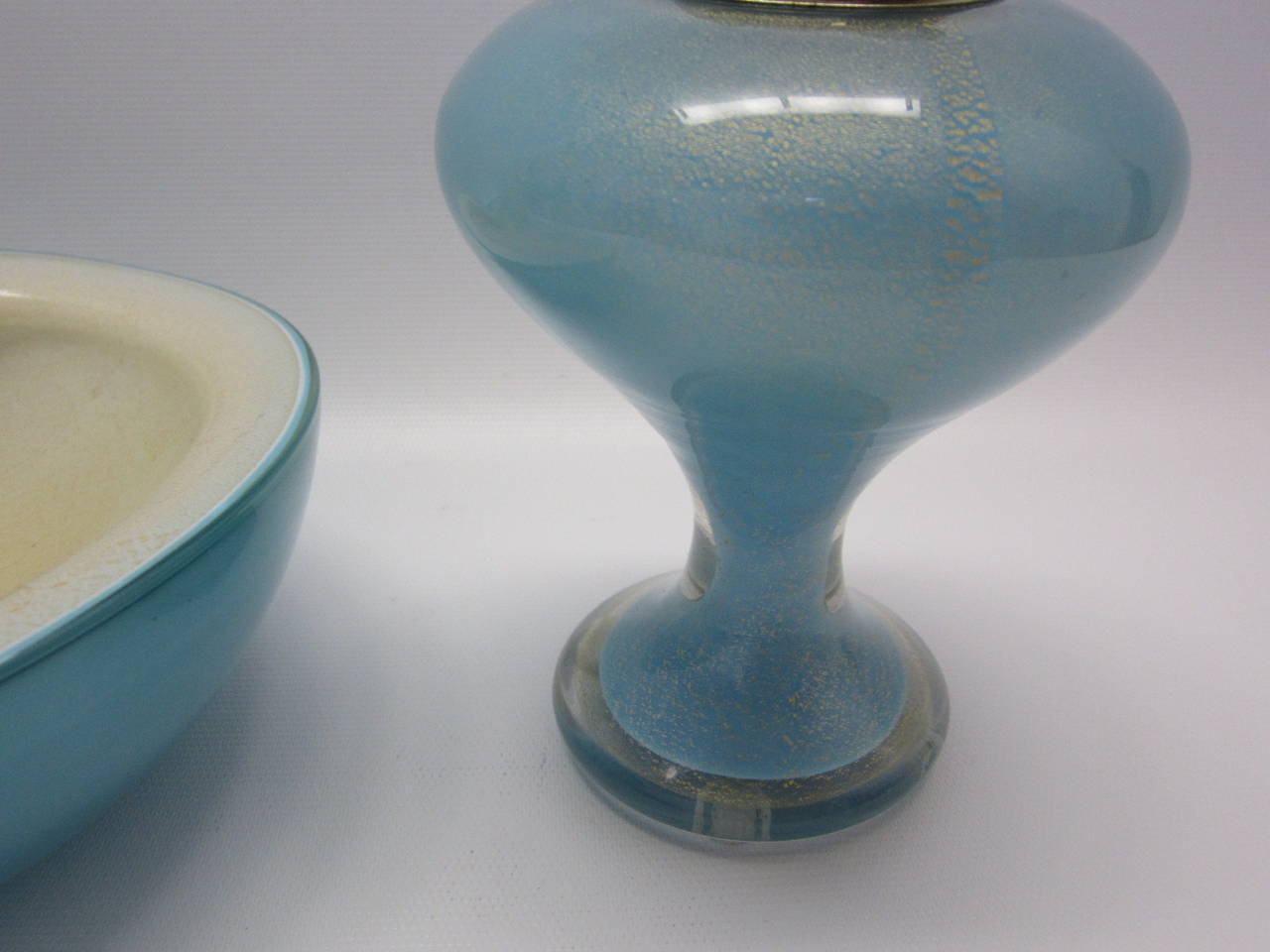 Alfredo Barbini Handblown Murano Glass Two Part Smoke Set For Sale 1
