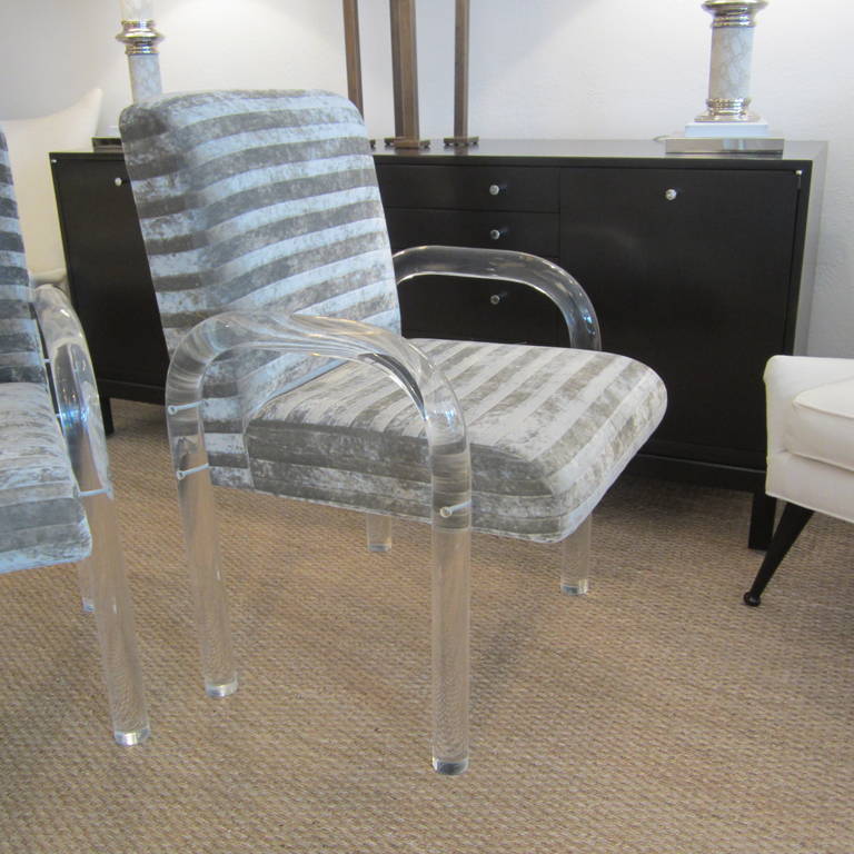 Late 20th Century Pair of Lucite Armchairs manner of Charles Hollis Jones For Sale