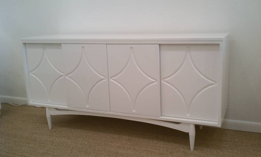 Curved Plinth Floating Credenza
