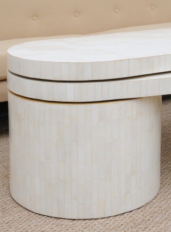 American Bone Inlay Pivoting Cocktail Table