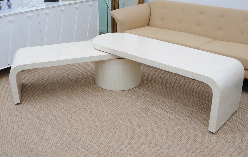 Bone Inlay Pivoting Cocktail Table 1