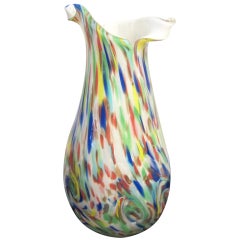 Fratelli Toso Handblown Murano Glass "Apparenzia" Series Vase