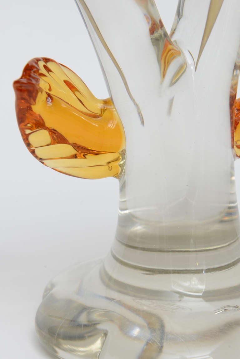 Mid Century Hand Blown Murano Glass Bird Sculpture 3