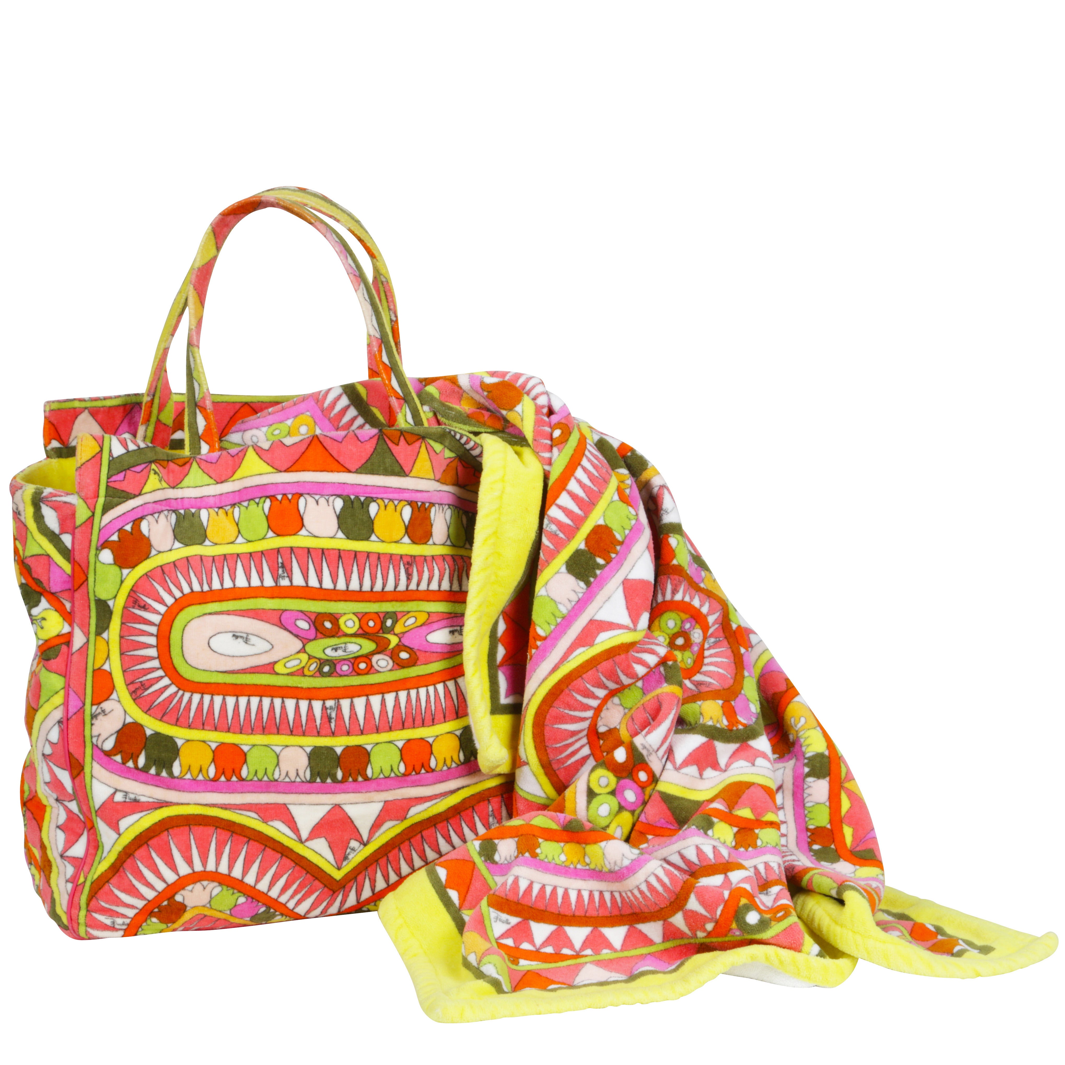Pucci Bag and Towel Beach Set by Christian Lacroix For Sale
