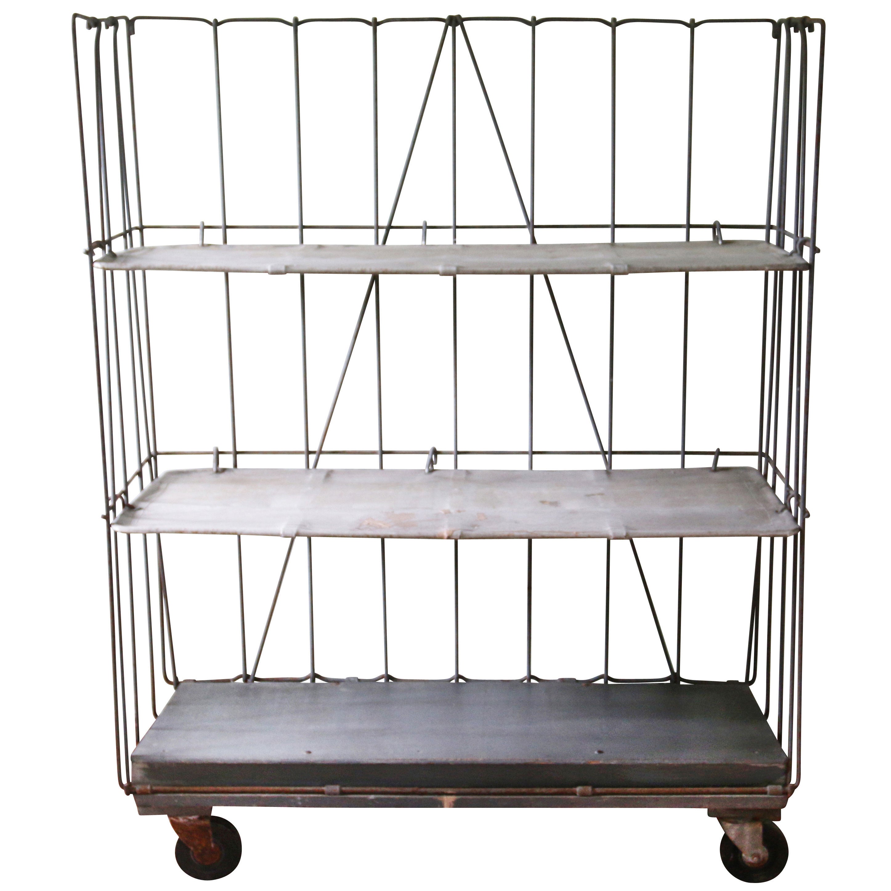 New York City Industrial Garment Factory Rolling Cart, Soho NY