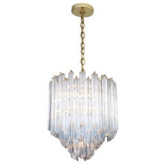 Venini Tapered Crystal Prism Chandelier