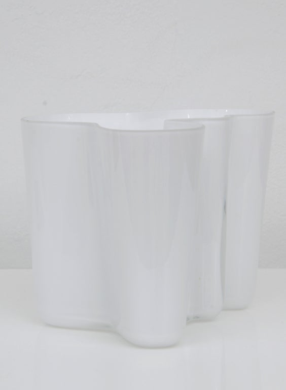 Alvar Aalto Blown Glass Vase, Signed For Sale at 1stdibs
