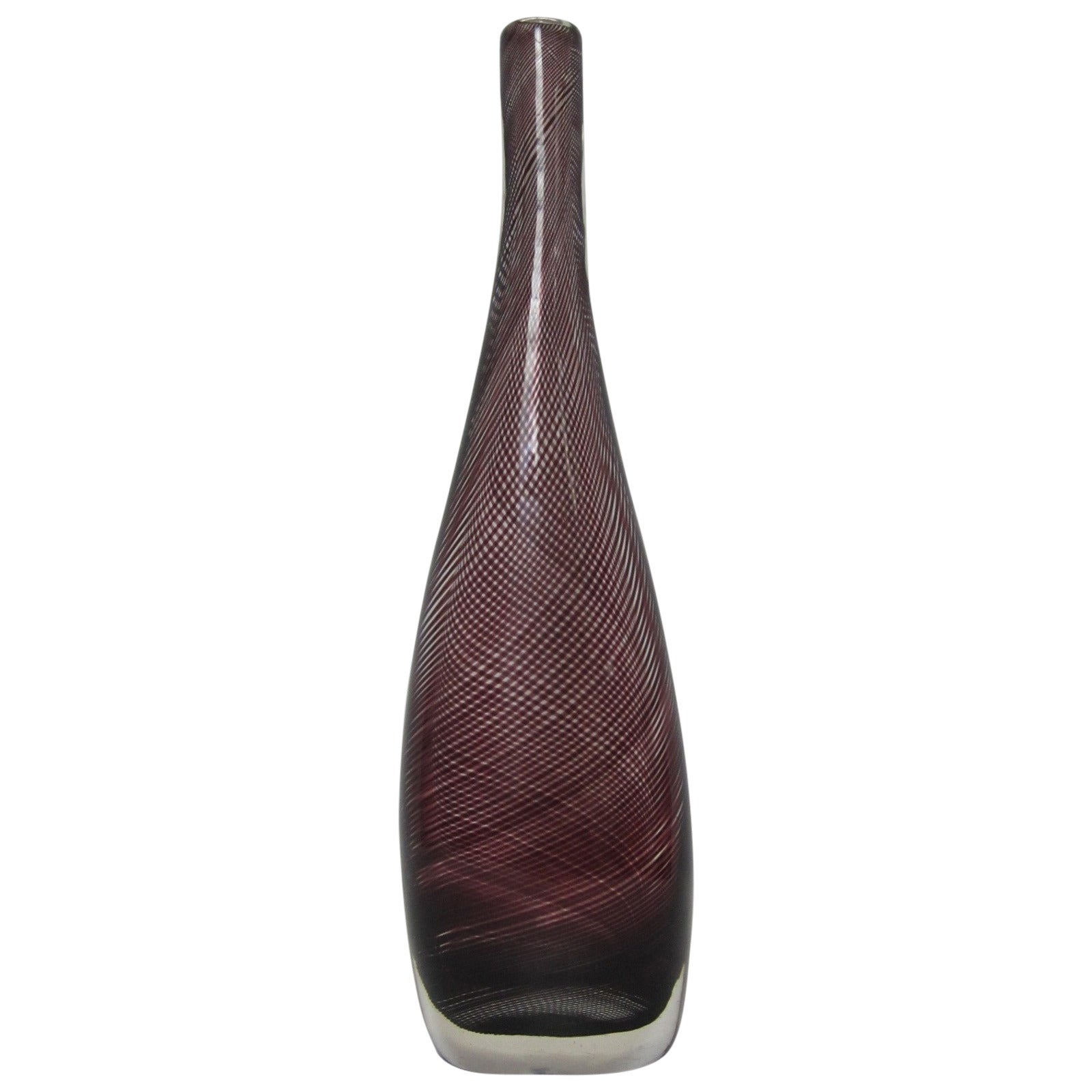 Venini Handblown Murano Glass Vase For Sale