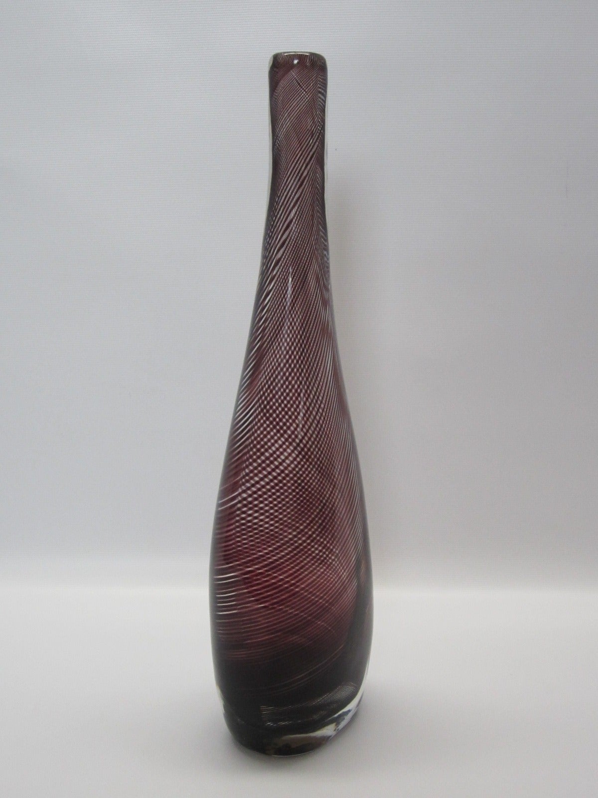 Italian Venini Handblown Murano Glass Vase For Sale