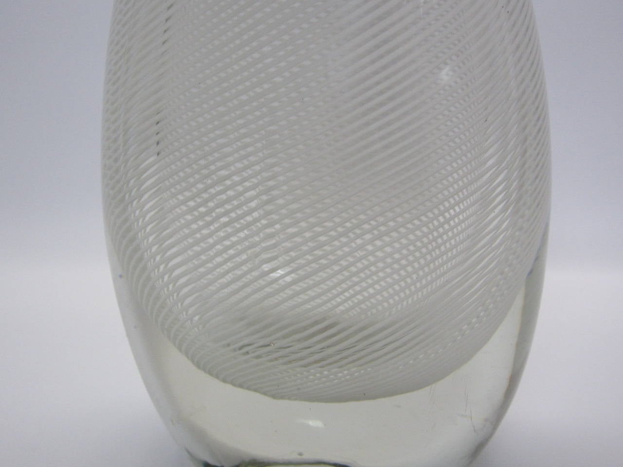 Italian Venini Handblown Murano Glass Vase For Sale