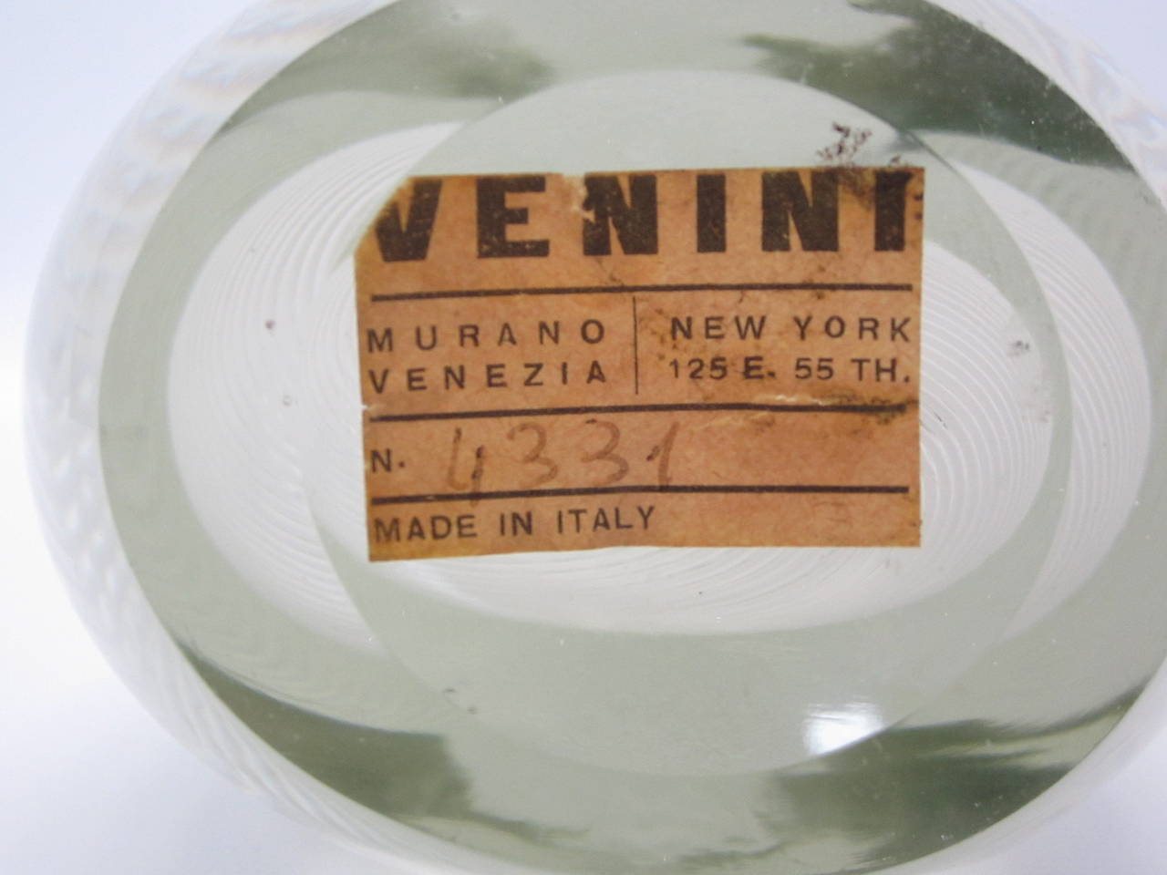 Venini Handblown Murano Glass Vase For Sale 1