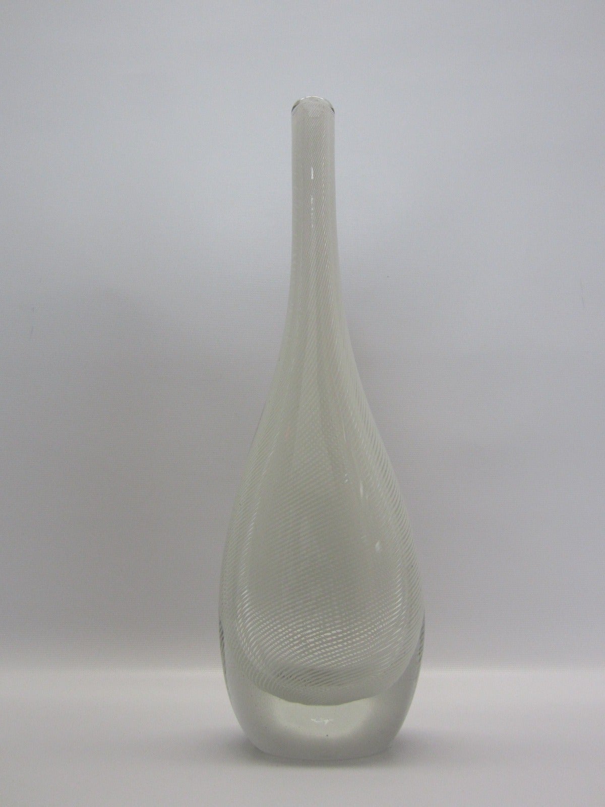 Venini Handblown Murano Glass Vase For Sale 3
