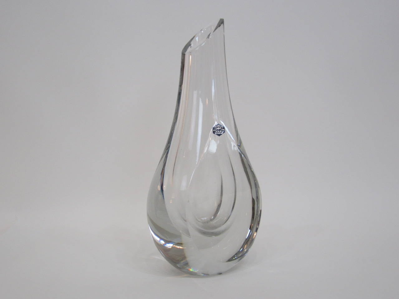 Gorgeous heavy weight crystal vase by Saint Louis Crystal Co purchased from the counter of the Hermes store in Paris.