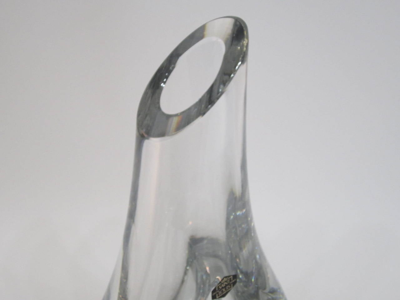 French Thick Crystal Vase by Saint Louis Crystal Company for Hermes  For Sale