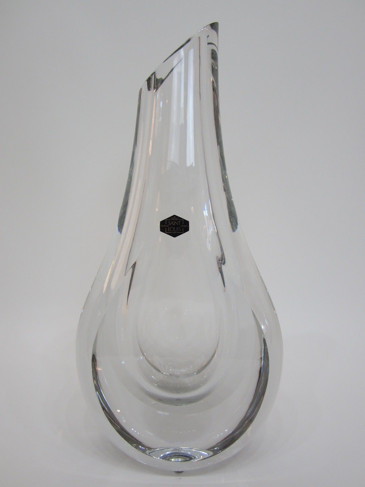 20th Century Thick Crystal Vase by Saint Louis Crystal Company for Hermes  For Sale