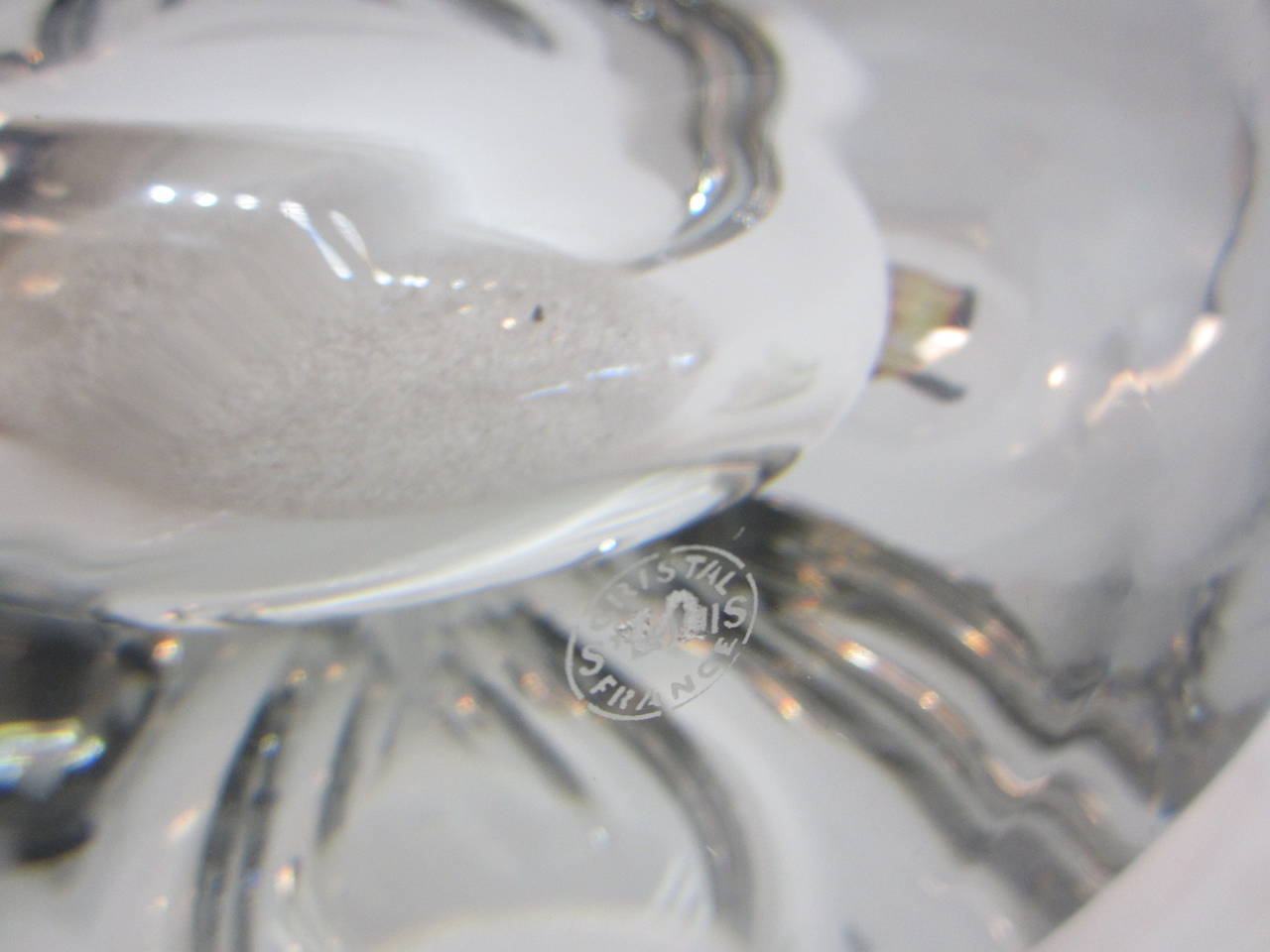 Thick Crystal Vase by Saint Louis Crystal Company for Hermes  For Sale 1